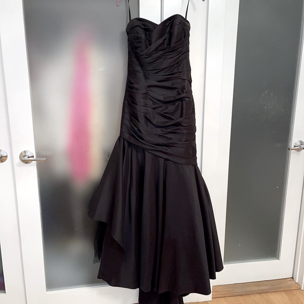 Black Jovani Ruched Gown